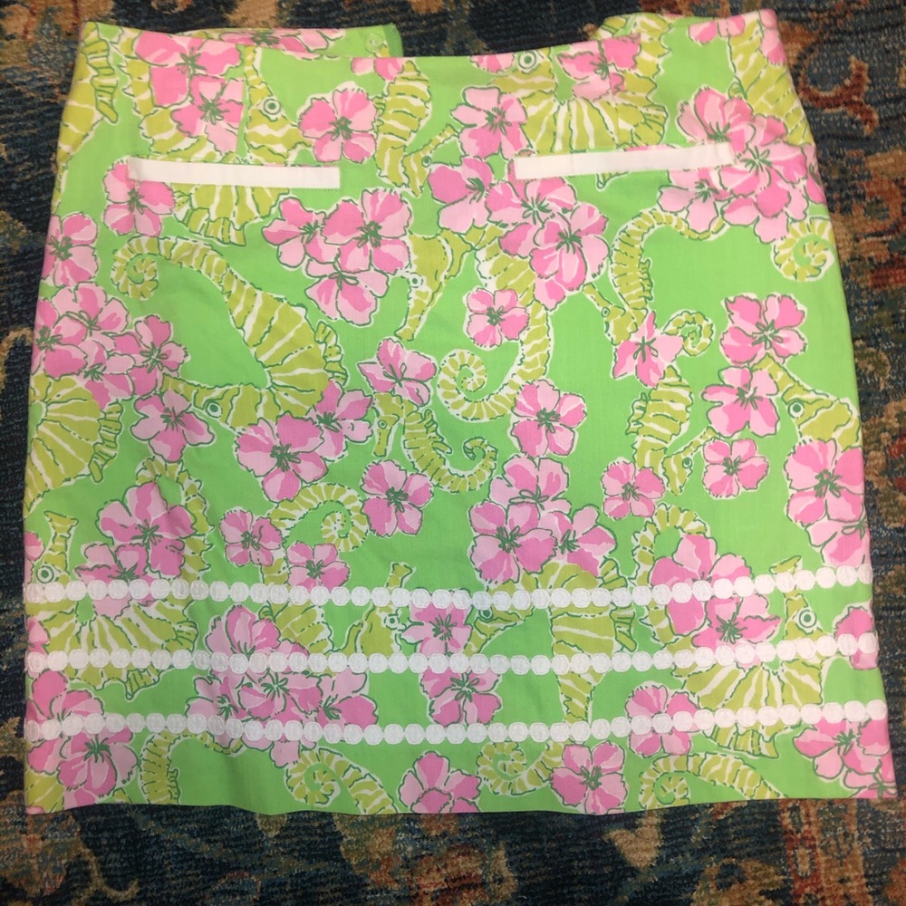 Lilly Pulitzer Seahorse Floaters Skirt Size 6